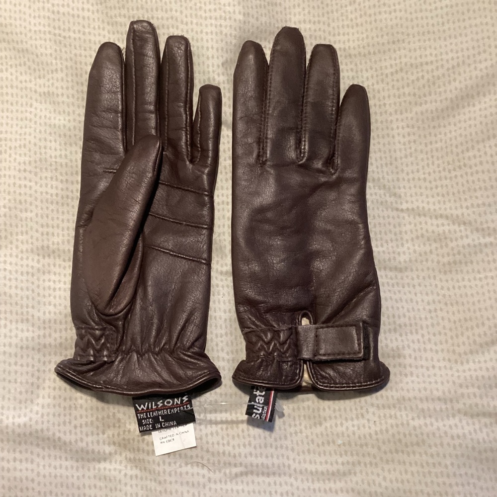 Wilson brown leather gloves size Large
